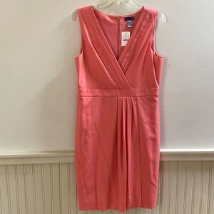 NWT-J Crew beautiful pinkish coral lightweight wool dress. Size 10.